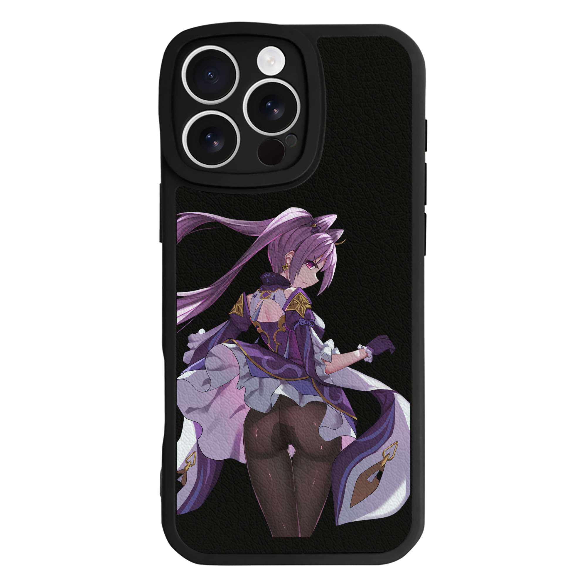げんし神 刻晴 こくせい genshin Kokusei 【iPhone 16シリーズ対応】シリコンスマホケース（レザー調） 材質：シリコン